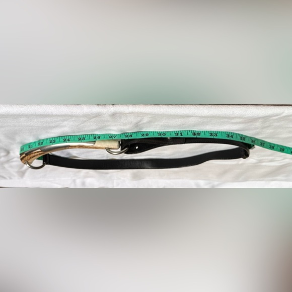 YVES SAINT LAURENT MOMBASA BELT NATURAL DEER HORN TRIBUTE 2003 TOM FORD RUNWAY - Picture 6 of 6